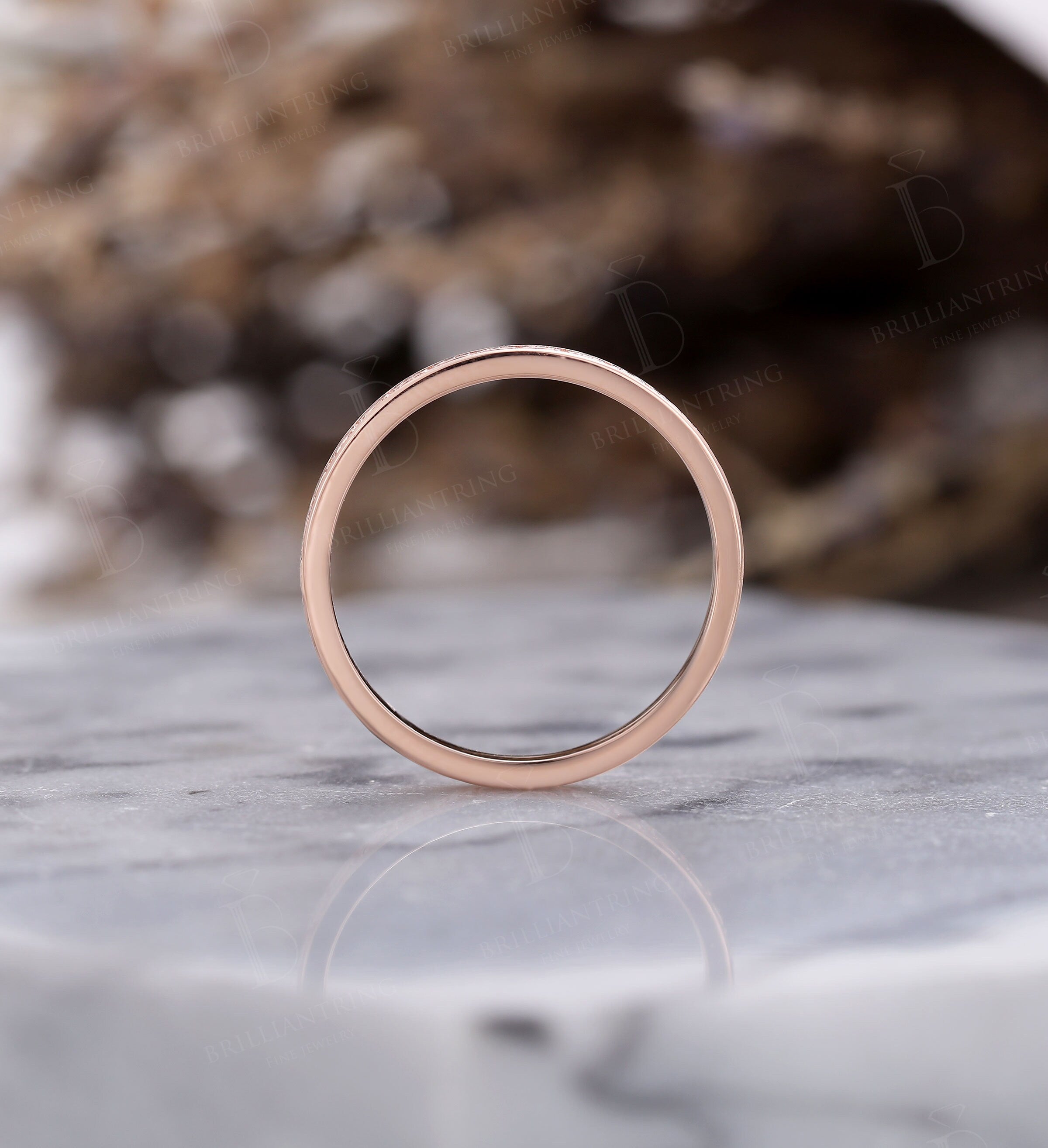 Art Deco straight wedding band solid rose gold band vintage band Antique Dainty Delicate band stacking matching band anniversary band ring