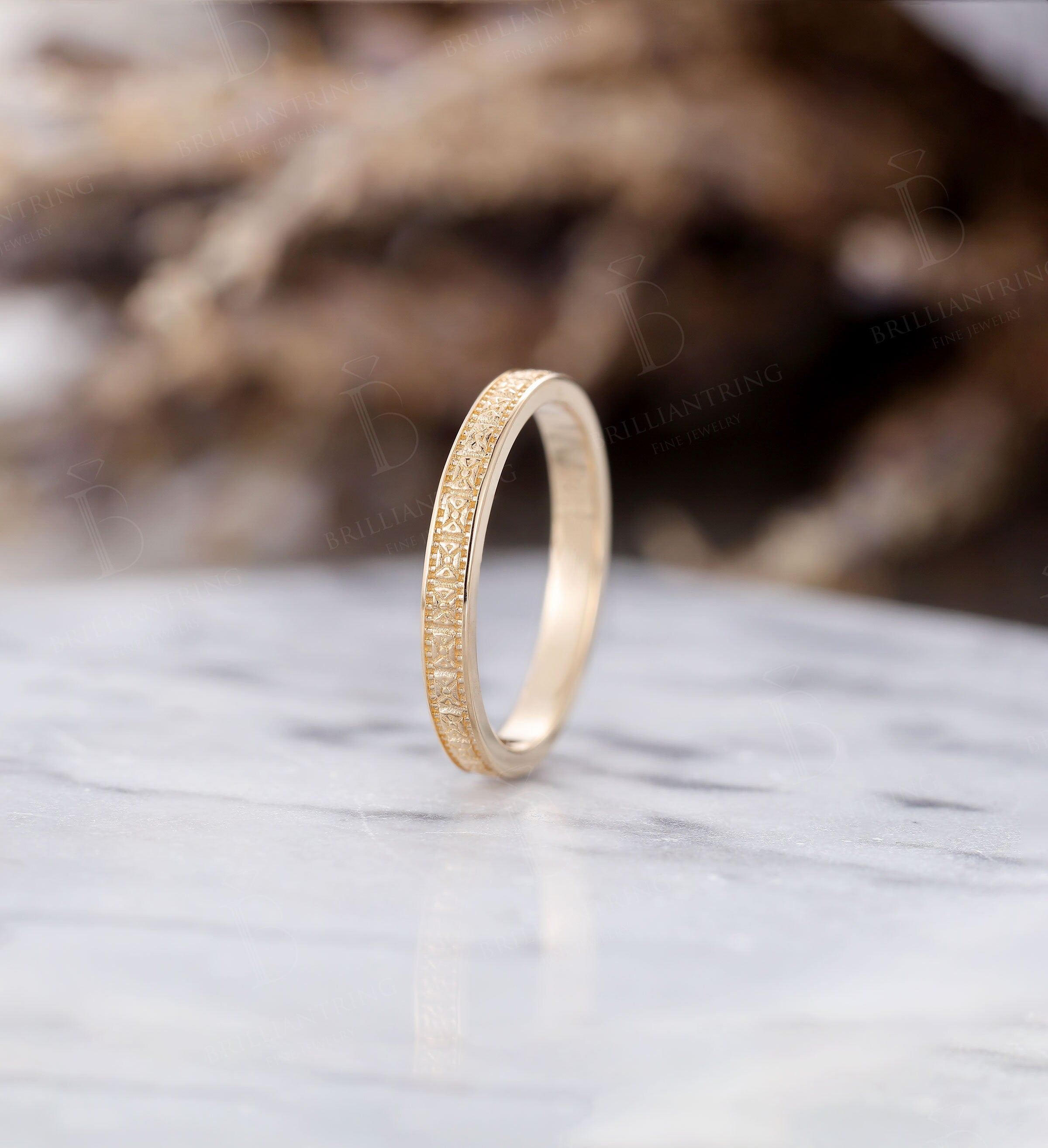 Art Deco straight wedding band solid rose gold band vintage band Antique Dainty Delicate band stacking matching band anniversary band ring